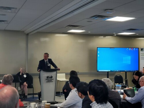 ESNA 2024 speaker giving opening remarks